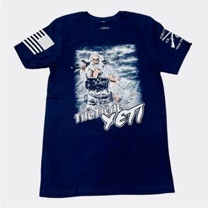 Men’s Grunt Style Blue Tactical Yeti Graphic T-Shirt Medium New